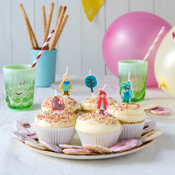 Set di 5 candele con motivo di Cappuccetto Rosso Red Riding Hood - Rex London-image-3