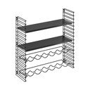 Mensola a muro con portabottiglie Libro - Metaltex
