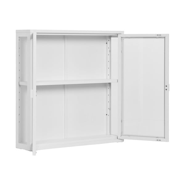 Vetrina da appendere in metallo bianco 80x80 cm Brisbane - House Nordic-image-2