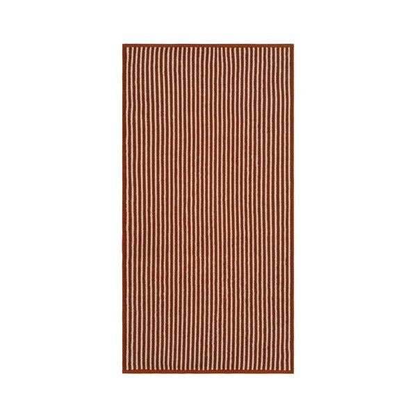 Asciugamano marrone cognac/color crema in cotone 70x140 cm Dixie – Jotex