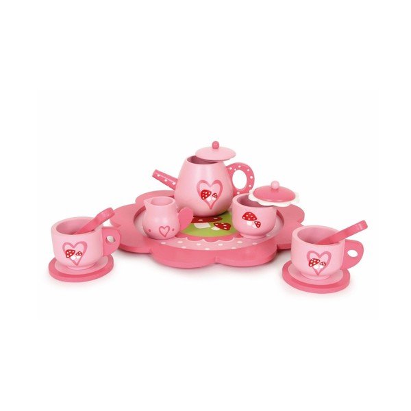 Růžový čajový set Legler Toadstool