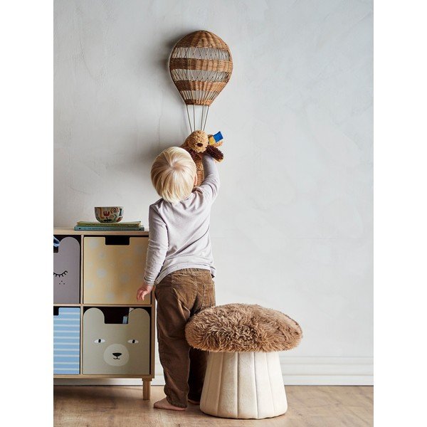 Pouf per bambini marrone/di colore naturale Bertil – Bloomingville Mini-image-3