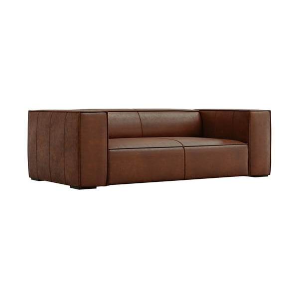 Divano in pelle marrone cognac 212 cm Madame - Windsor & Co Sofas-image-2