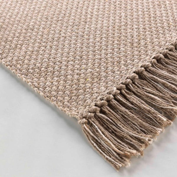 Tappeto lavabile beige 50x80 cm Pietro - douceur d'intérieur-image-3