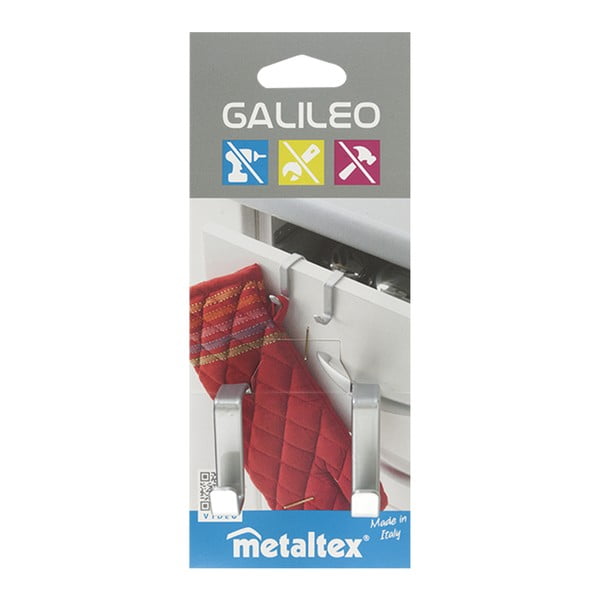 Doppio gancio sulla porta Galileo - Metaltex-image-3