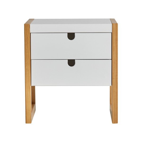Comodino bianco Quadrato, 46 x 50 cm - Marckeric