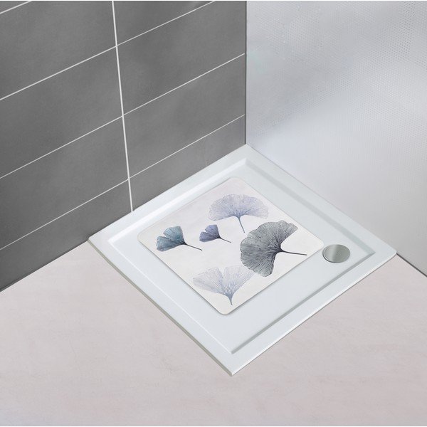 Tappeto da bagno bianco e blu, 54 x 54 cm Ginkgo - Wenko-image-1