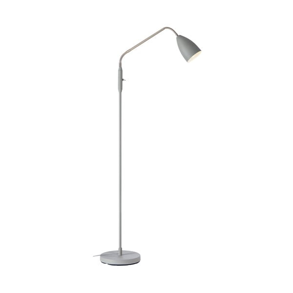 Lampada da terra LED grigia con paralume in metallo e intensità regolabile (altezza totale 140 cm) Patro – Markslöjd