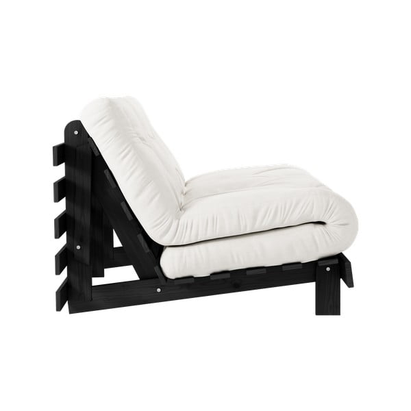 Divano letto color crema 140 cm Roots Black Night - Karup Design-image-4