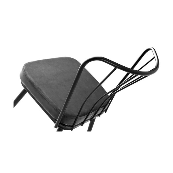 Set di 2 sedie da pranzo in metallo antracite Yildiz - Kalune Design-image-4