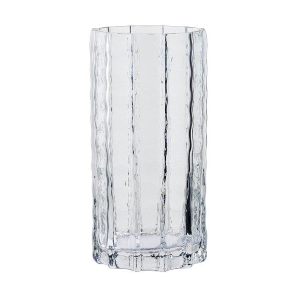 Vaso grigio in vetro (altezza totale 20 cm) – House Nordic