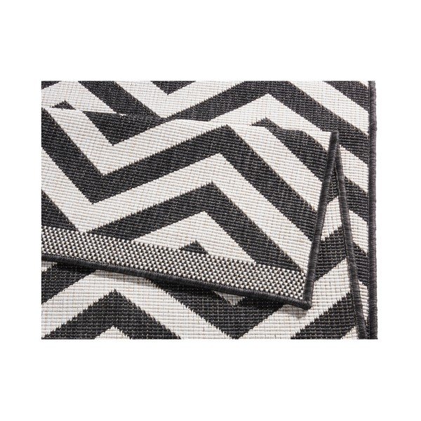 Černo-krémový oboustranný vysoce odolný běhoun Bougari Twin Supreme Mismo, 80 x 350 cm-image-4