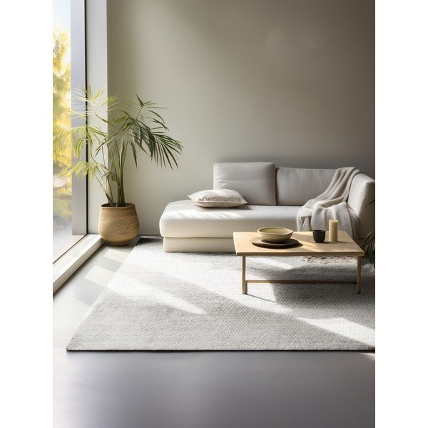 Tappeto grigio chiaro in iuta reversibile/tessuto a mano 60x90 cm Bouclé Jaipur – Hanse Home-image-1