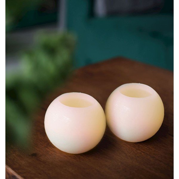 Sada 2 LED svíček DecoKing Bowl, výška 6,5 cm