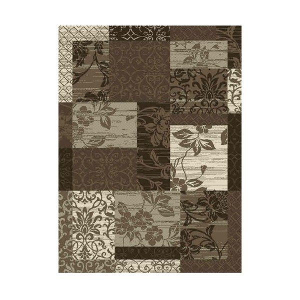 Hnědý běhoun Hanse Home Prime Pile Flower, 200 x 80 cm