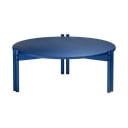 Tavolino rotondo blu in legno di pino ø 80 cm Sticks - Karup Design