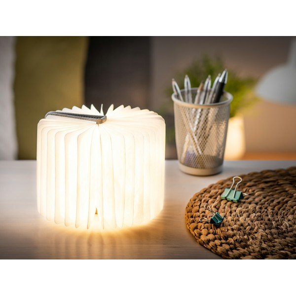 Decorazione luminosa grigia con ricarica USB Booklight – Gingko-image-1