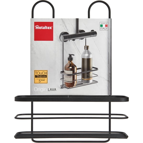 Mensola nera sospesa per il bagno Origin - Metaltex-image-2