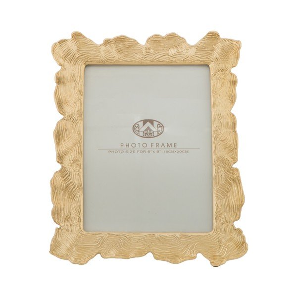 Portafoto Mauro Ferretti in oro con motivo a soffietto, 21,5 x 27 cm - Mauro Ferretti-image-2