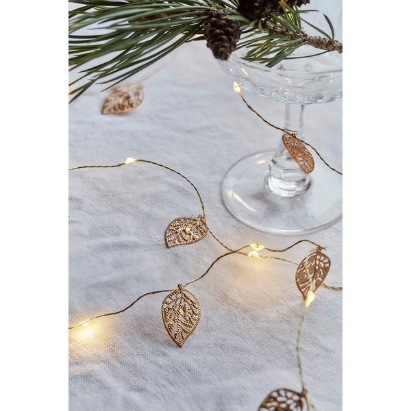 Catena luminosa con alimentazione a batteria numero lampadine 20 pz lunghezza totale 200 cm Marlin Leaf – Sirius