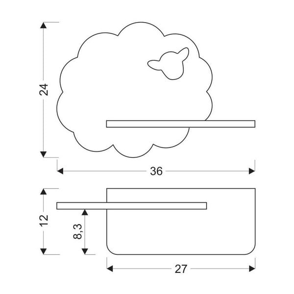 Apparecchio nero per bambini Sheep - Candellux Lighting-image-2