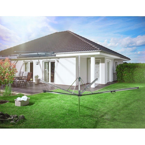 Stendino da giardino argentato 50 m Linomatic 500 Plus – LEIFHEIT-image-1