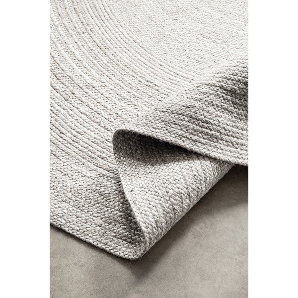 Tappeto rotondo bianco in iuta reversibile/tessuto a mano ø 140 cm Braided – Hanse Home-image-2