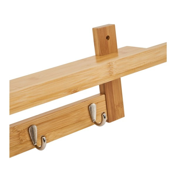 Appendiabiti da parete in bambù con ripiano - Casa Selección-image-2