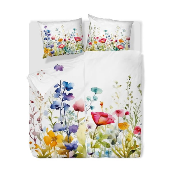 Biancheria da letto singola in cotone sateen 140x200 cm Watercolour Flowers - Butter Kings-image-3