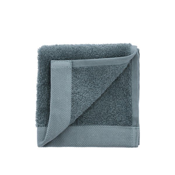 Asciugamano per il viso in cotone biologico blu-verde , 30 x 30 cm Comfort - Södahl-image-1