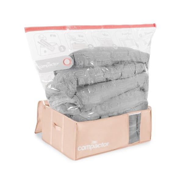 Set di organizer per vestiti sottovuoto in plastica 3 pz  65x45x27 cm Pink Edition - Compactor-image-2