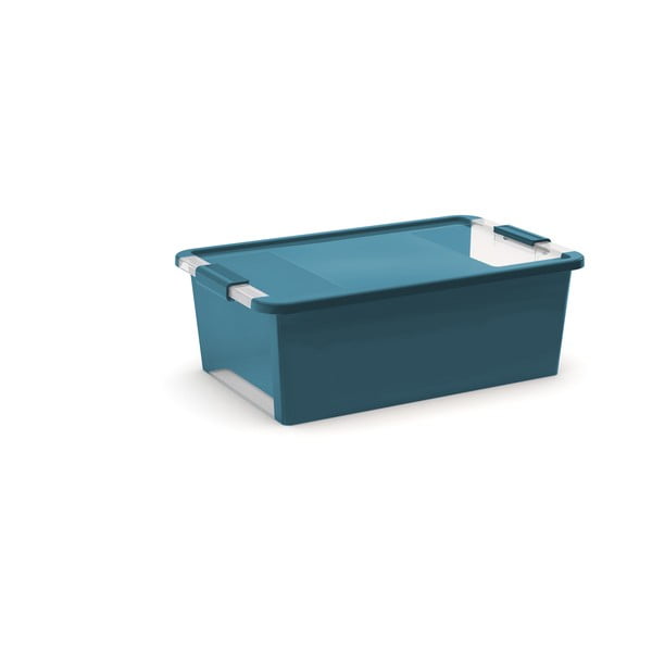 Scatola con coperchio color petrolio in plastica 55x35x19 cm Bi-Box – KIS