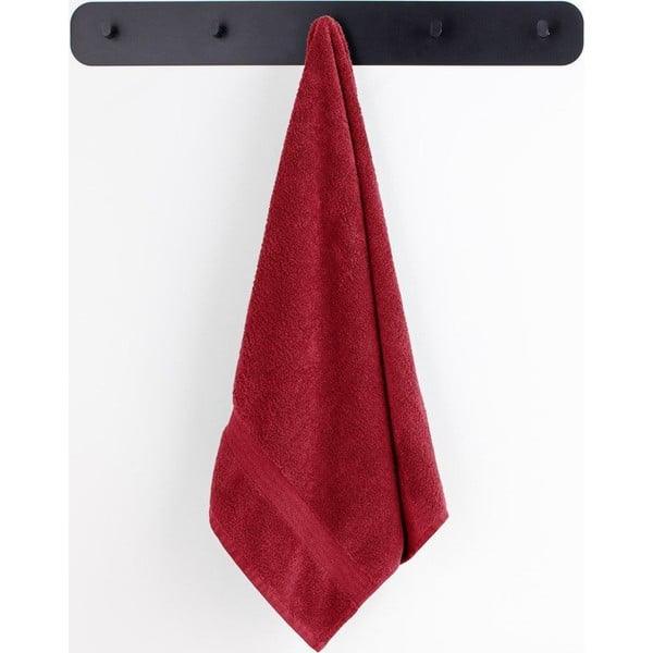 Asciugamani e teli da bagno in spugna di cotone rosso in un set di 4 pezzi Marina - DecoKing-image-1