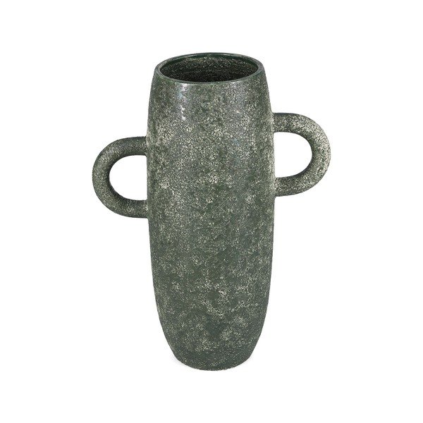 Vaso verde in ceramica (altezza totale 30 cm) Bullet – S|P Collection-image-2