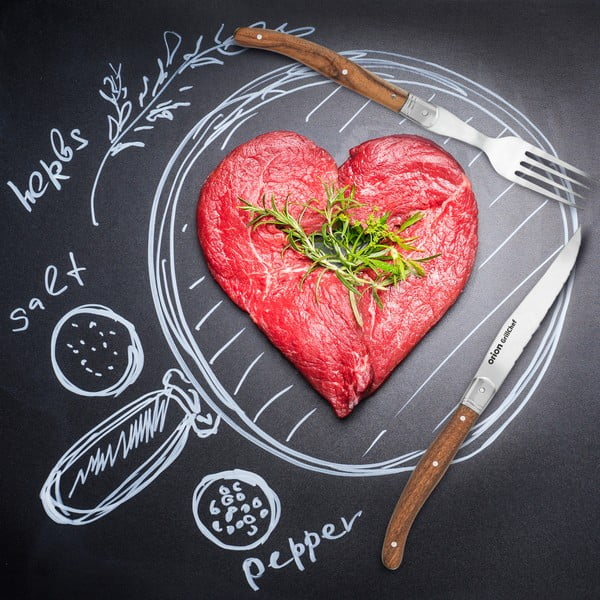 Posate argentate/di colore naturale in acciaio inox 2 pz – Orion-image-4