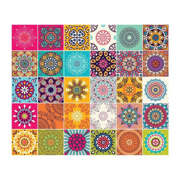 Set di 30 adesivi per mobili Piastrelle adesive per mobili Lopez, 20 x 20 cm - Ambiance-image-2