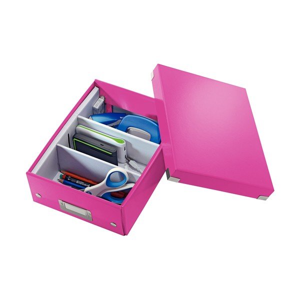 Scatola di cartone rosa con coperchio Click&Store - Leitz-image-3