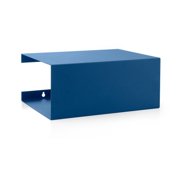 Mensola blu in acciaio con ripiani multipli 35 cm – ReCollector