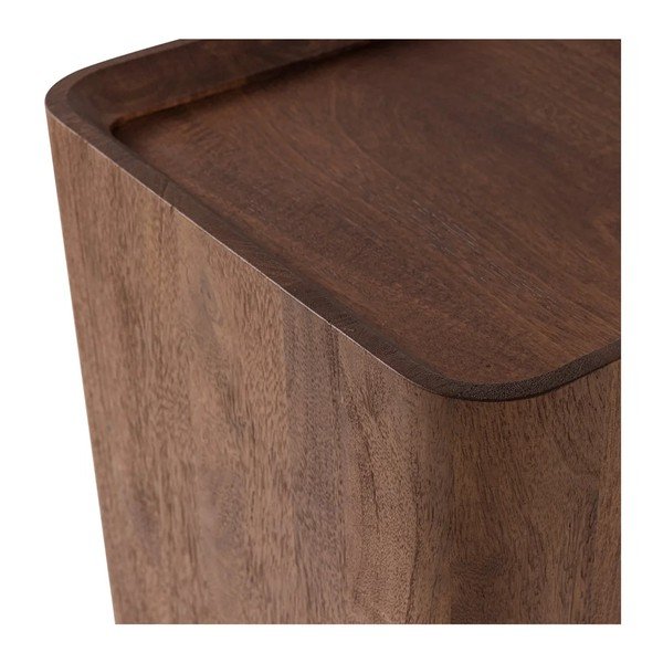 Tavolino rotondo in mango massiccio ø 40 cm Volu – WOOOD-image-3