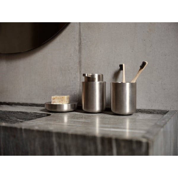 Portasaponetta color argento opaco in acciaio inox Ume – Zone-image-1