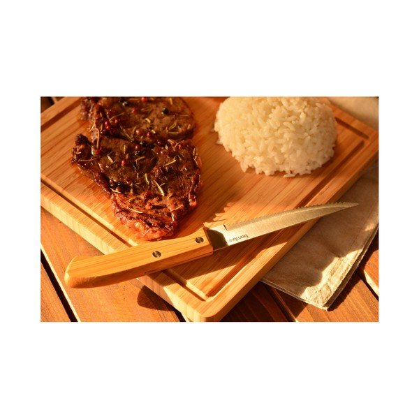 Steakový nůž s bambusovou rukojetí Bambum Yukon Mix-image-1