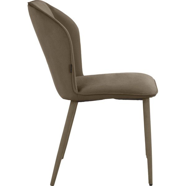 Set di sedie da pranzo in velluto marrone 2 pz Wilma - Støraa-image-3