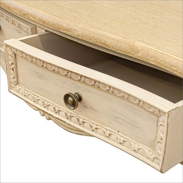 Tavolo consolle color crema 40x90 cm Clarisse – Bizzotto-image-4