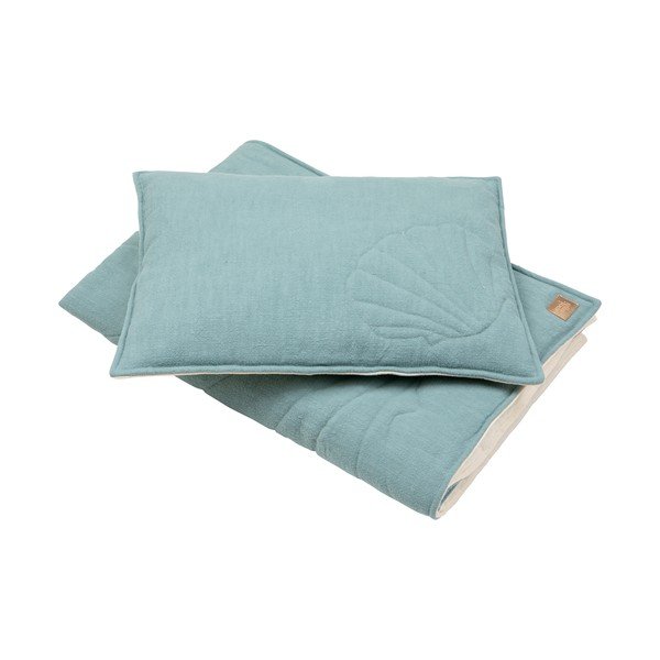 Set per culla in lino blu Eye of the Sea - Moi Mili-image-1