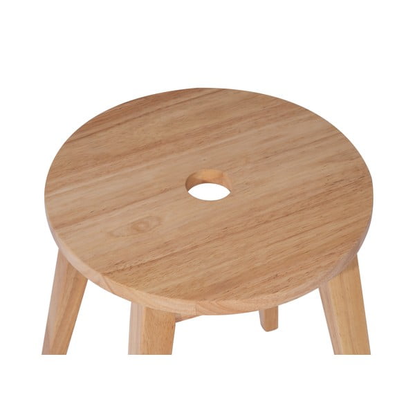Sgabello colore naturale chiaro in legno di cauciù massiccio Club – Bonami Essentials-image-4