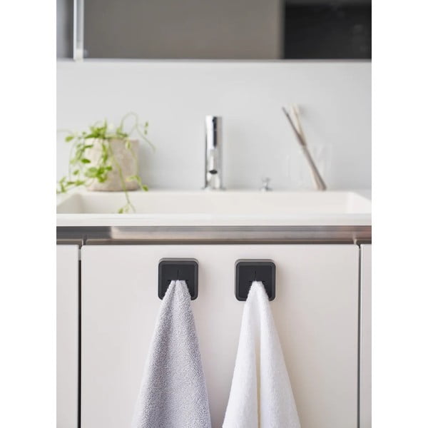 Supporto in plastica nero autoportante per strofinacci Film Hook - YAMAZAKI-image-1