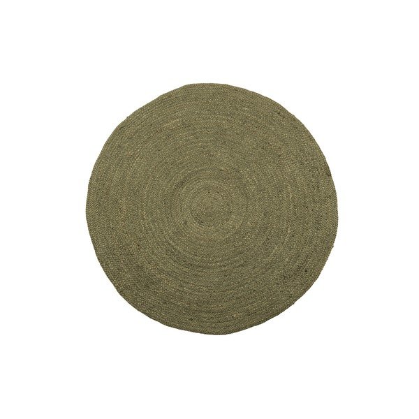 Tappeto verde in iuta ø 150 cm Ross – WOOOD
