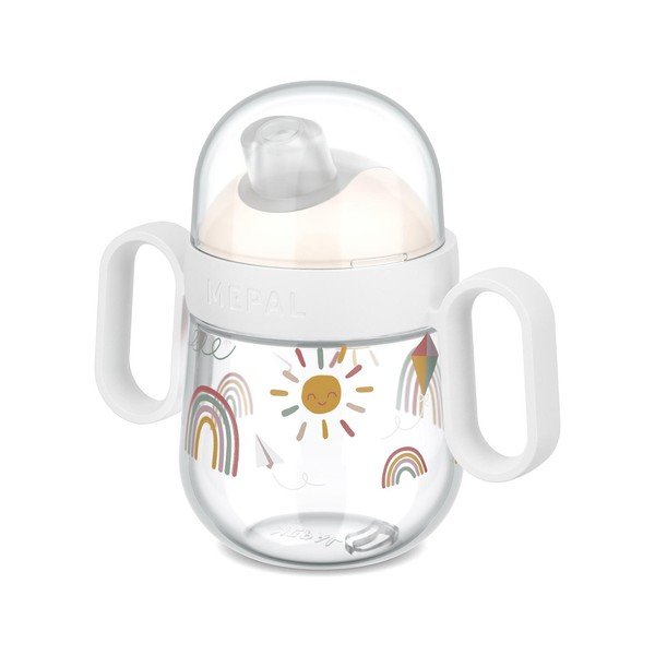 Tazza per bambini beige in plastica 200 ml Sunshine & Rainbow – Mepal