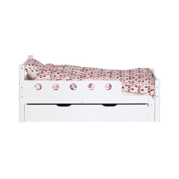Cassetto bianco sotto il letto dei bambini 70x140 cm White Junior - Flexa-image-2
