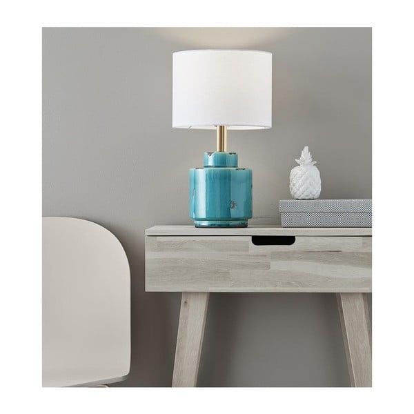 Lampada da tavolo blu e bianca Cous - Markslöjd-image-3